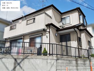佐倉市臼井のお客様邸、ND-371(艶なし)で外壁塗装！カラーシミュレーションをご紹介